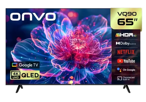 Onvo 65VQ90F3UA 65'' 165 Ekran 4K Ultra HD Google Smart QLED TV