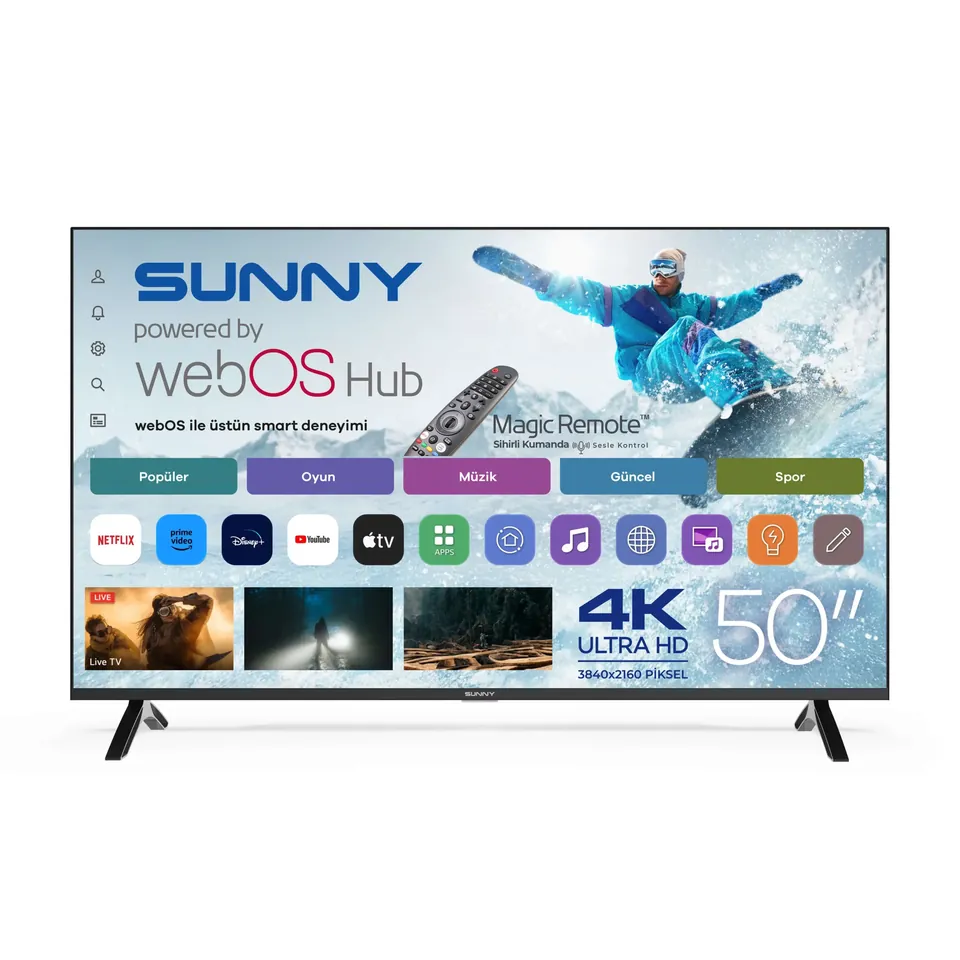 Sunny 50’’ Frameless 4K UHD webOS Smart TV SN50FMN242