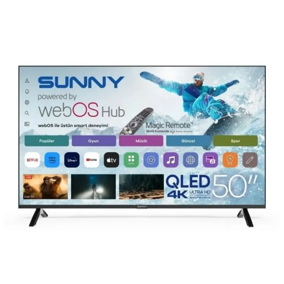 Sunny 50’’ Frameless UHD 4K webOS 2.0 QLED TV SN50QMN252