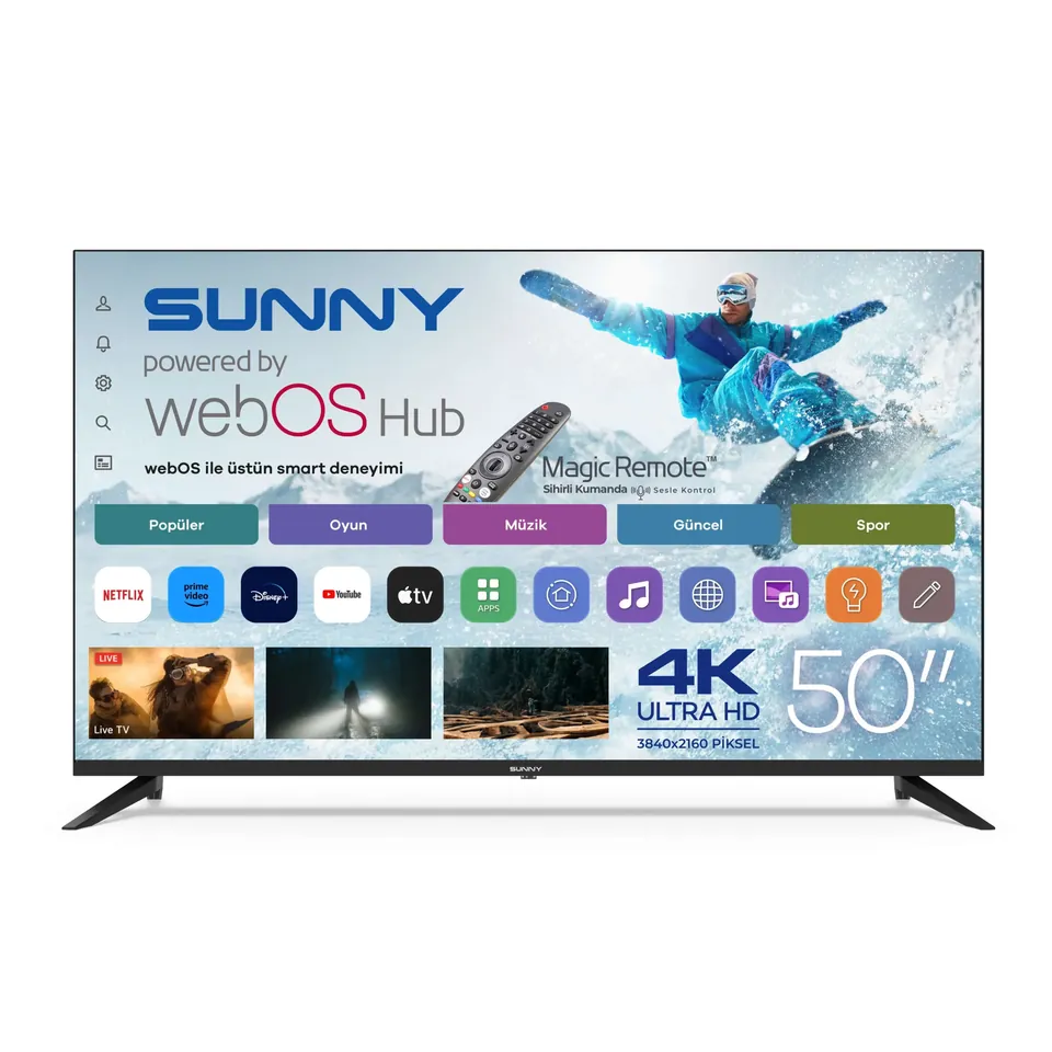 Sunny 50’’ Frameless UHD 4K webOS 2.0 Smart TV SN50UPRL