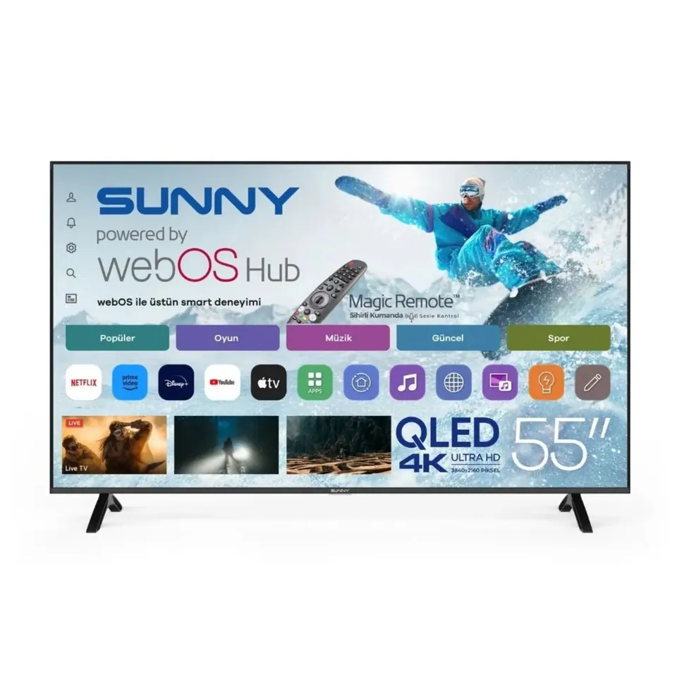 Sunny 55’’ Frameless UHD 4K webOS 2.0 QLED TV SN55QMN252