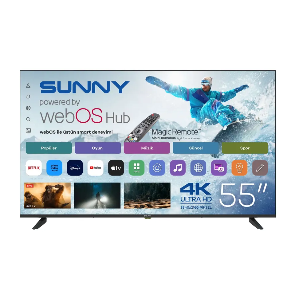 Sunny 55’’ Frameless UHD 4K webOS 2.0 Smart TV SN55UPRL