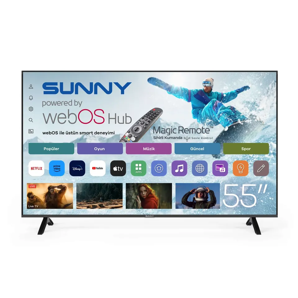 Sunny 55’’ Frameless UHD 4K webOS Smart TV SN55FMN243