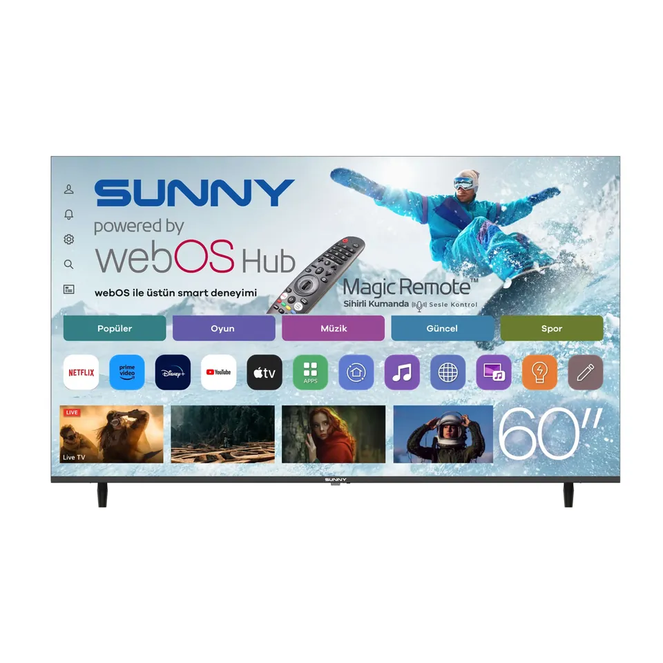 Sunny 60’’ Frameless UHD 4K webOS 2.0 Smart TV SN60LEDM