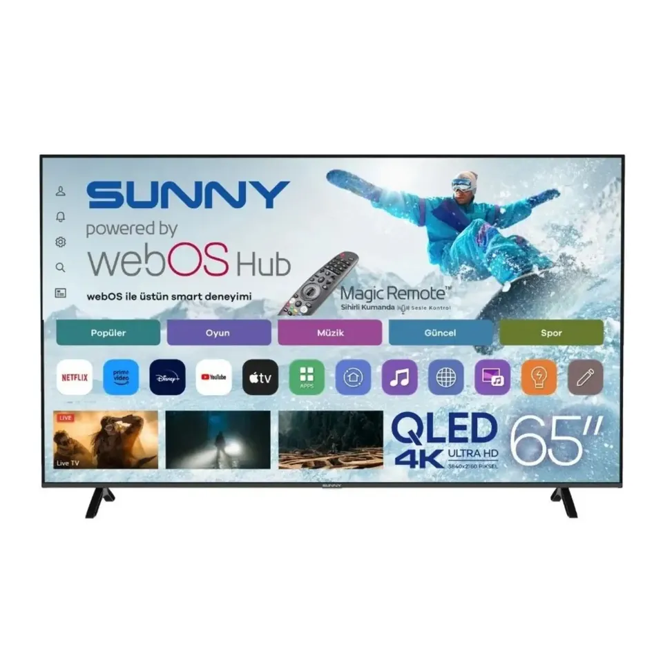 Sunny 65’’ Frameless UHD 4K webOS 2.0 QLED TV SN65QMN252
