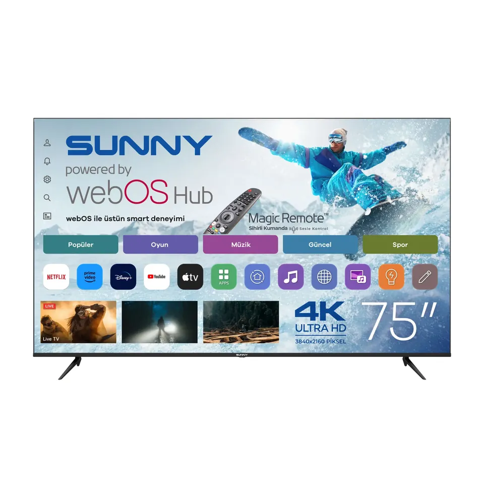 Sunny 75’’ Frameless UHD 4K webOS 2.0 Smart TV SN75LEDB252