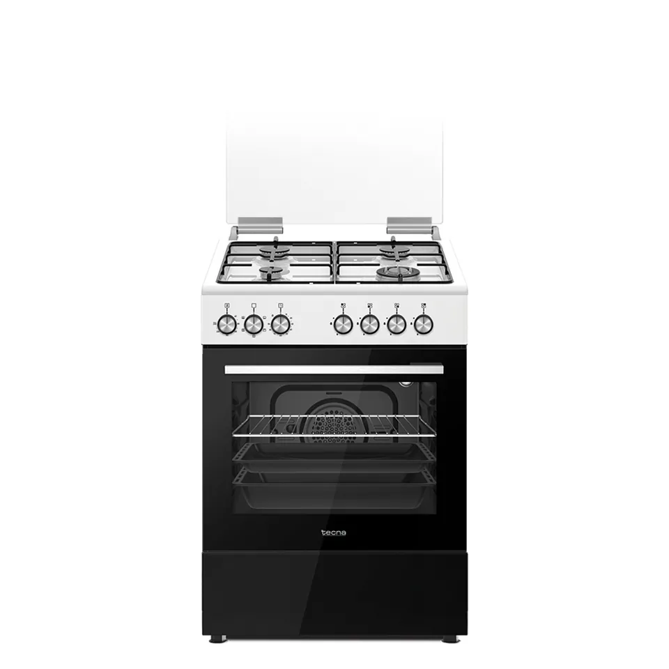 Tecna TF 613WBR+ 4 Gözü Gazlı Elektro Turbo Buhar Destekli Solo Fırın Beyaz