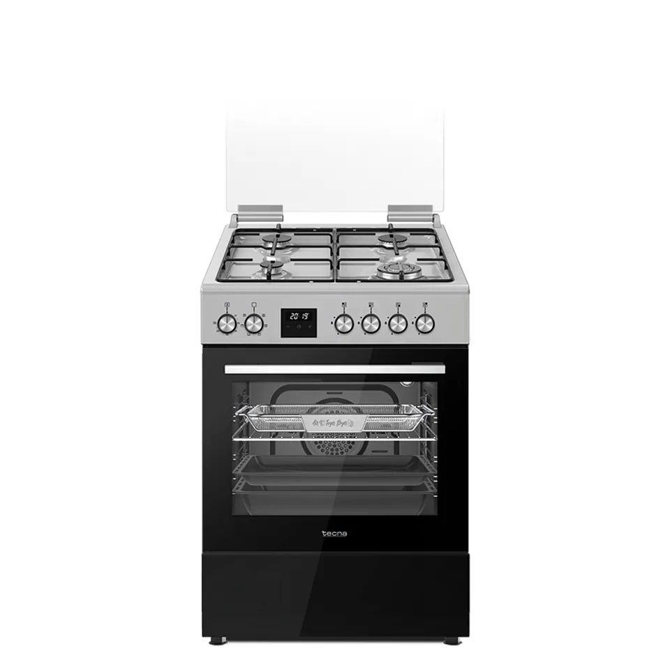Tecna TF 723WXR+ 4 Gözü Gazlı Elektro Turbo Buhar Destekli Solo Fırın Inox Gri